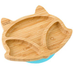 Bamboo Fox Plate Suction Plate Feeding Products bamboo bamboo 